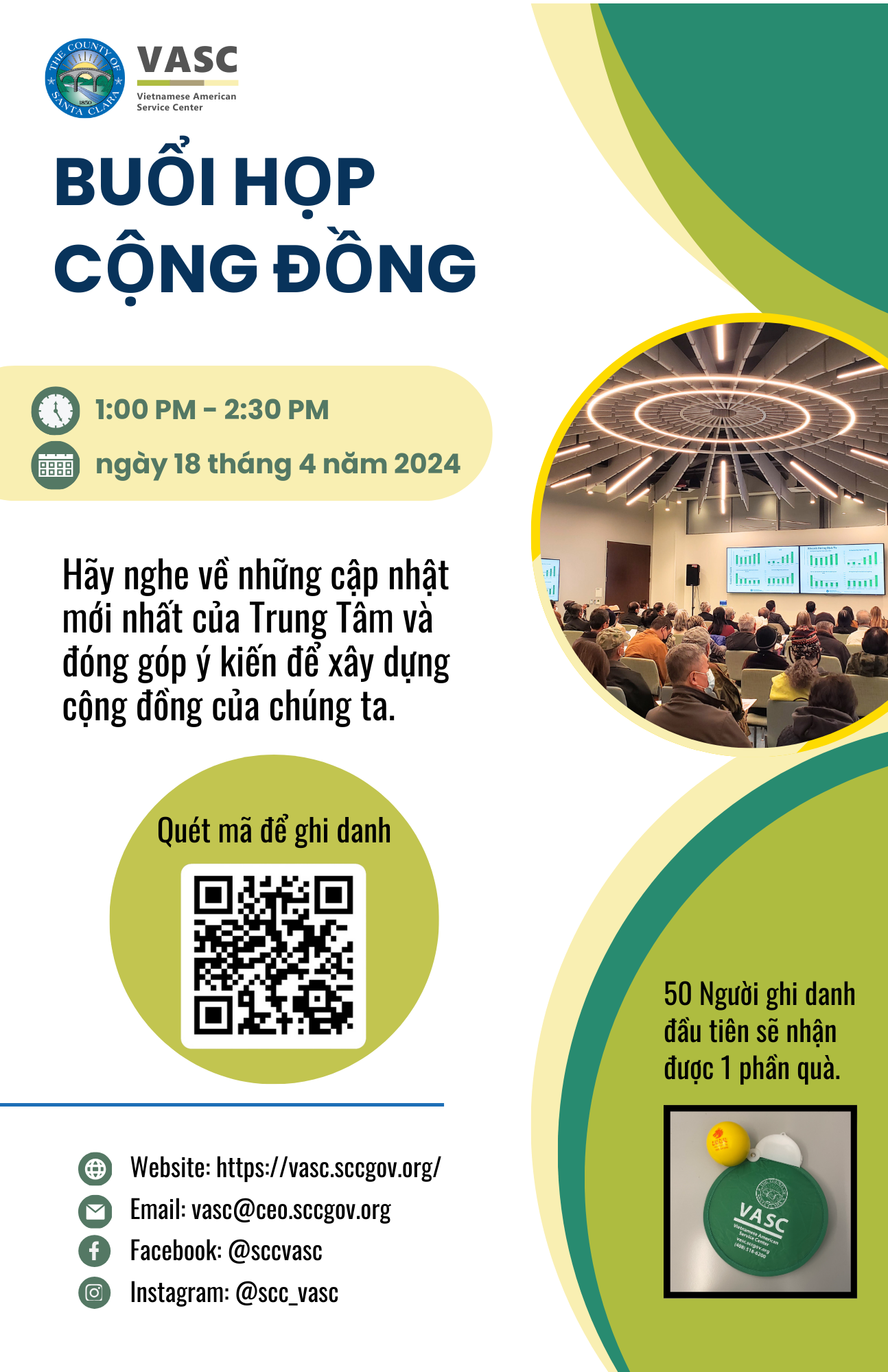 Community stakeholder meeting flyer in Vietnamese